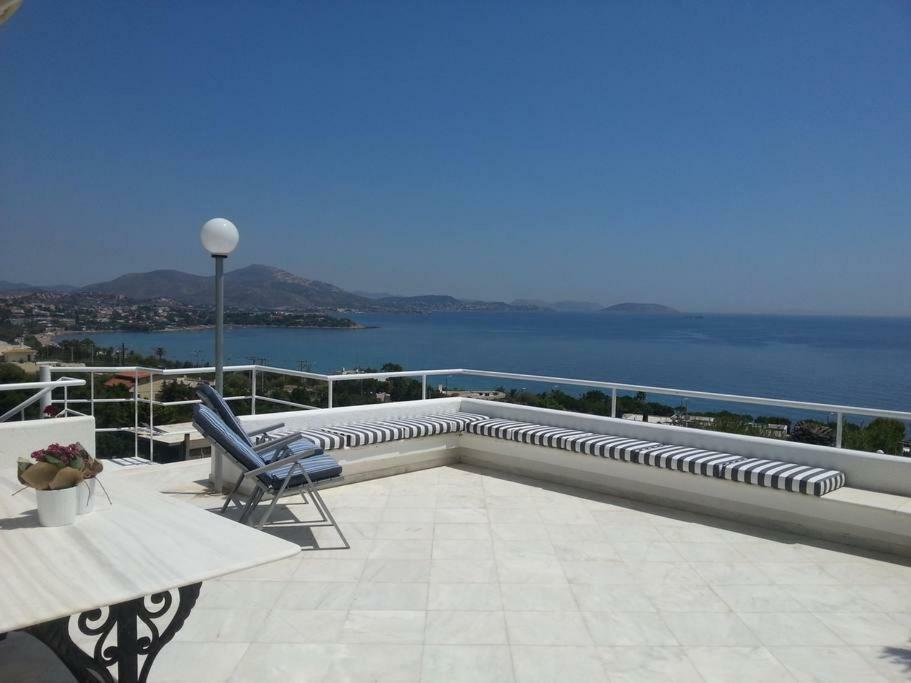 Beautiful, Private Villa By The Sea Agia Marina  Zewnętrze zdjęcie