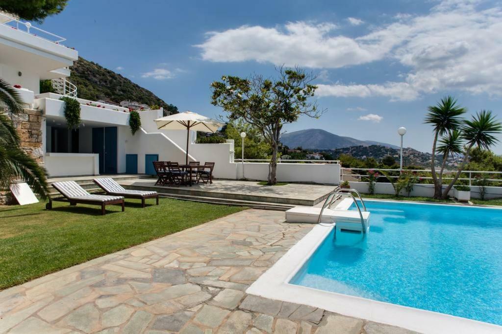 Beautiful, Private Villa By The Sea Agia Marina  Zewnętrze zdjęcie